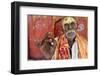 Hindu blessing, Mathura, Uttar Pradesh, India-Godong-Framed Photographic Print
