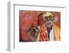 Hindu blessing, Mathura, Uttar Pradesh, India-Godong-Framed Photographic Print