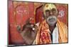 Hindu blessing, Mathura, Uttar Pradesh, India-Godong-Mounted Photographic Print