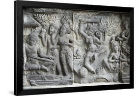 Hindu Carvings on the Prambanan Temples, UNESCO World Heritage Site, Near Yogyakarta-Alex Robinson-Framed Photographic Print