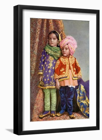 Hindu Children of North Kashmir, India, 1922-null-Framed Giclee Print