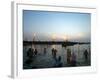 Hindu Devotees Bathe in the River Ganges on a Hindu Festival in Allahabad, India, January 14, 2007-Rajesh Kumar Singh-Framed Photographic Print