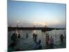 Hindu Devotees Bathe in the River Ganges on a Hindu Festival in Allahabad, India, January 14, 2007-Rajesh Kumar Singh-Mounted Photographic Print