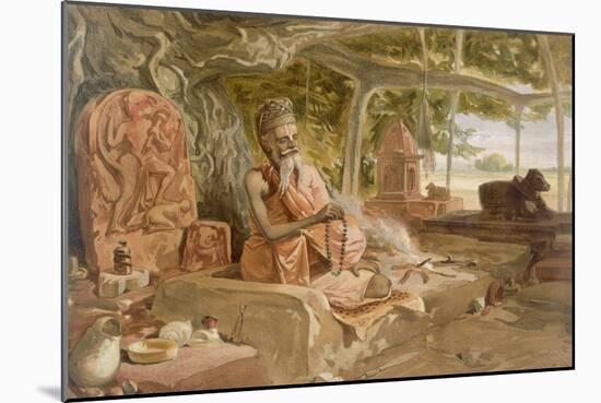 Hindu Fakir, from 'India Ancient and Modern', 1867 (Colour Litho)-William 'Crimea' Simpson-Mounted Giclee Print