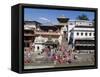 Hindu Festival, Pashupatinath Temple, Kathmandu, Nepal-Ethel Davies-Framed Stretched Canvas