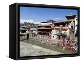 Hindu Festival, Pashupatinath Temple, Kathmandu, Nepal-Ethel Davies-Framed Stretched Canvas