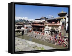 Hindu Festival, Pashupatinath Temple, Kathmandu, Nepal-Ethel Davies-Framed Stretched Canvas