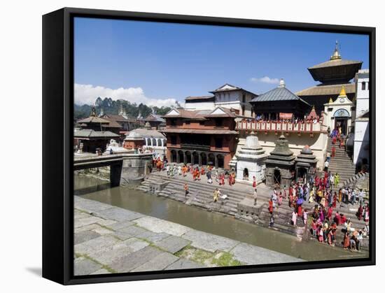 Hindu Festival, Pashupatinath Temple, Kathmandu, Nepal-Ethel Davies-Framed Stretched Canvas