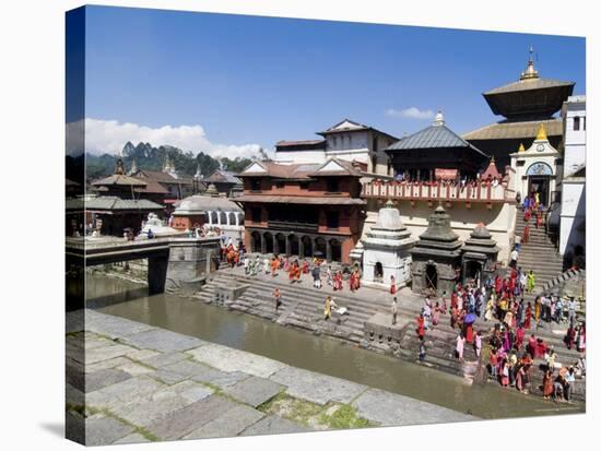 Hindu Festival, Pashupatinath Temple, Kathmandu, Nepal-Ethel Davies-Stretched Canvas