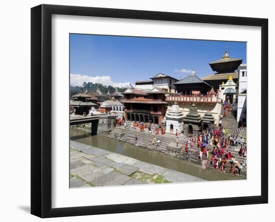 Hindu Festival, Pashupatinath Temple, Kathmandu, Nepal-Ethel Davies-Framed Photographic Print