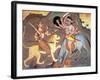 Hindu Goddess Durga Fights Mahishasur-Science Source-Framed Giclee Print