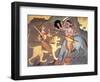 Hindu Goddess Durga Fights Mahishasur-Science Source-Framed Giclee Print