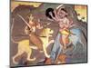 Hindu Goddess Durga Fights Mahishasur-Science Source-Mounted Giclee Print