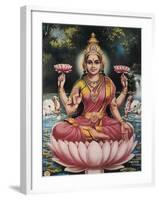 Hindu Goddess Srhi Sentamarai Laximi, Wife of Vishnu-null-Framed Art Print