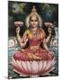 Hindu Goddess Srhi Sentamarai Laximi, Wife of Vishnu-null-Mounted Art Print