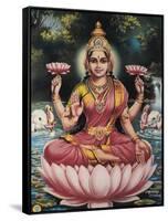 Hindu Goddess Srhi Sentamarai Laximi, Wife of Vishnu-null-Framed Stretched Canvas