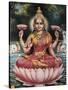 Hindu Goddess Srhi Sentamarai Laximi, Wife of Vishnu-null-Stretched Canvas