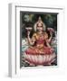 Hindu Goddess Srhi Sentamarai Laximi, Wife of Vishnu-null-Framed Art Print