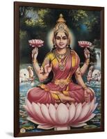 Hindu Goddess Srhi Sentamarai Laximi, Wife of Vishnu-null-Framed Art Print