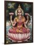 Hindu Goddess Srhi Sentamarai Laximi, Wife of Vishnu-null-Framed Art Print