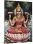 Hindu Goddess Srhi Sentamarai Laximi, Wife of Vishnu-null-Mounted Art Print