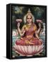 Hindu Goddess Srhi Sentamarai Laximi, Wife of Vishnu-null-Framed Stretched Canvas