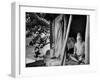 Hindu Holy Man Sitting in His Home-James Burke-Framed Photographic Print