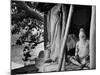 Hindu Holy Man Sitting in His Home-James Burke-Mounted Photographic Print
