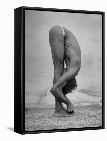 Hindu Man Practicing Yoga-Eliot Elisofon-Framed Stretched Canvas