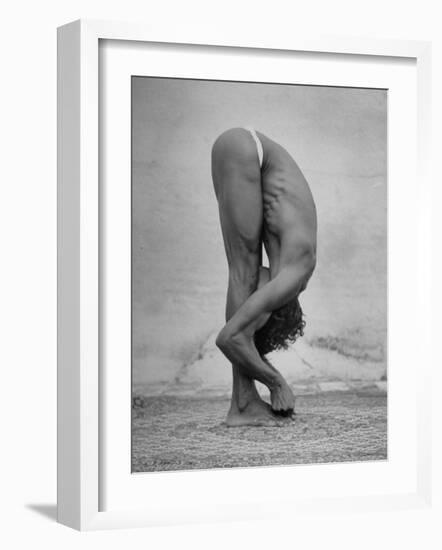 Hindu Man Practicing Yoga-Eliot Elisofon-Framed Photographic Print