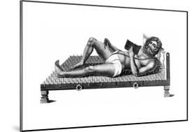 Hindu Philosopher Pararum Soatuntre Perkasanund Reclining on a Bed of Iron Spikes, 1811-null-Mounted Giclee Print