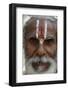 Hindu pilgrim from Jharkand wearing the trident-shaped mark worn by the devotees of Vishnu-Godong-Framed Photographic Print