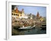 Hindu Sacred River Ganges at Dasasvamedha Ghat, Varanasi, Uttar Pradesh State, India-Richard Ashworth-Framed Photographic Print