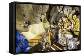 Hindu Shrine inside Batu Caves, Kuala Lumpur, Malaysia-Paul Souders-Framed Stretched Canvas
