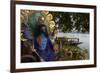 Hindu Statue and the Hooghly River, Part of the Ganges River, West Bengal, India, Asia-Bruno Morandi-Framed Photographic Print