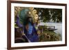 Hindu Statue and the Hooghly River, Part of the Ganges River, West Bengal, India, Asia-Bruno Morandi-Framed Photographic Print