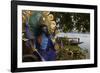 Hindu Statue and the Hooghly River, Part of the Ganges River, West Bengal, India, Asia-Bruno Morandi-Framed Photographic Print