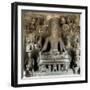 Hindu statue at the Ellora Caves, UNESCO World Heritage Site, Maharashtra, India, Asia-Alex Robinson-Framed Photographic Print