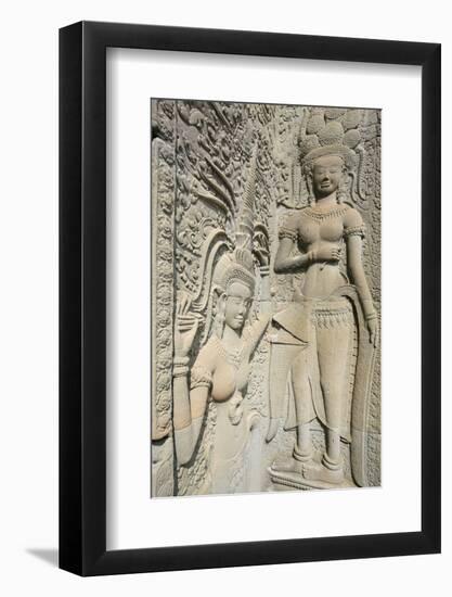 Hindu Statues on the Outer Wall of Angkor Wat, Siem Reap, Cambodia, Southeast Asia-Alex Robinson-Framed Photographic Print