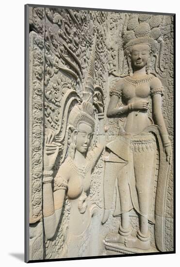 Hindu Statues on the Outer Wall of Angkor Wat, Siem Reap, Cambodia, Southeast Asia-Alex Robinson-Mounted Photographic Print