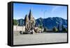 Hindu Temple Complex, Mount Bromo, Bromo Tengger Semeru National Park, Java, Indonesia-Michael Runkel-Framed Stretched Canvas