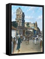 Hindu Temple in the Pettah, Colombo, Ceylon-null-Framed Stretched Canvas