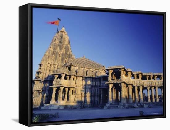 Hindu Temple of Somnath, One of the Twelve Most Sacred Siva Temples, Somnath, Gujarat State, India-John Henry Claude Wilson-Framed Stretched Canvas