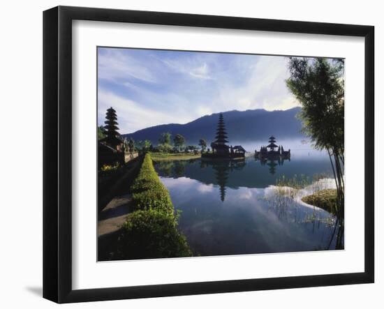 Hindu Temples at Lake Bratan, Pura Ulu Danau, Bali-Alain Evrard-Framed Photographic Print