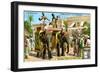 Hindu Theatre on the Backs of Elephants, C1900-null-Framed Giclee Print