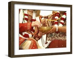 Hindu Wedding at Bhaktivedanta Manor, Watford, Hertfordshire, England, United Kingdom, Europe-null-Framed Photographic Print