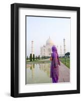 Hindu Woman at Taj Mahal, Agra, India-Bill Bachmann-Framed Photographic Print