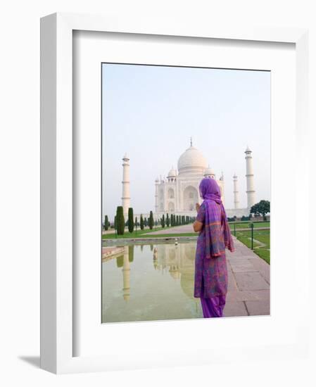 Hindu Woman at Taj Mahal, Agra, India-Bill Bachmann-Framed Photographic Print