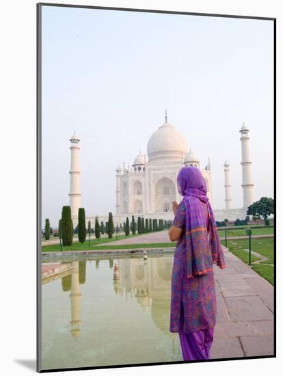 Hindu Woman at Taj Mahal, Agra, India-Bill Bachmann-Mounted Photographic Print