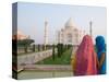 Hindu Woman at Taj Mahal, Agra, India-Bill Bachmann-Stretched Canvas